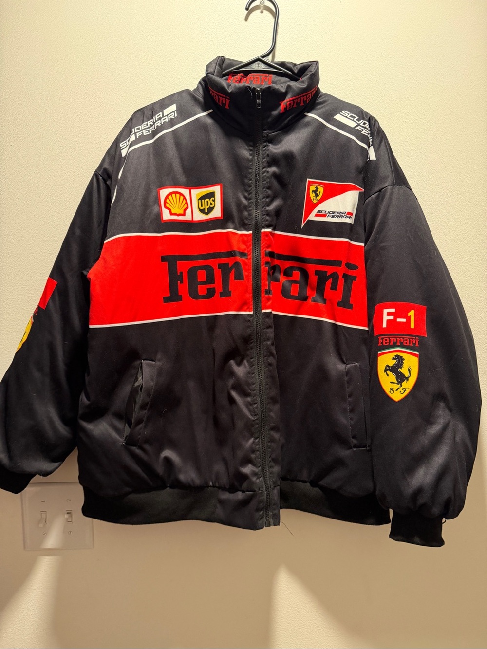 Ferrari Black Jacket with Red Logo